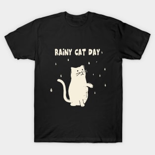 Rainy Cat, Need Milk Logo Design T-Shirt